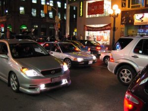 Downtown Toronto after Leafs won the Quarter Finals 28.JPG